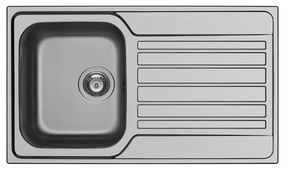 Kitchen Sink Stainless Steel Pyramis Fedra 86x50 cm 1B 1D 86x50x19 εκ.