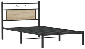vidaXL Πλαίσιο Κρεβατιού Χωρ. Στρώμα Sonoma Δρυς 100x200εκ Επ. Ξύλο