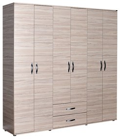 Ντουλάπα  ρούχων Dynamic Megapap εξάφυλλη σε χρώμα zara 206x52x213εκ. GP009-0050