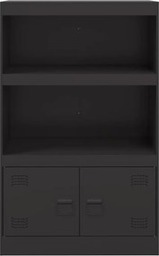 vidaXL Ντουλάπι Μαύρο 67x39x107 εκ. από Ατσάλι