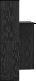 vidaXL Γραφείο Μαύρη Οξυά 131,5 x 50 x 106,5 cm Επεξεργασμένο Ξύλο