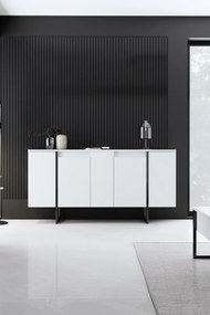 Κονσόλα Λευκό / Μαύρο FODRES 160x35x80