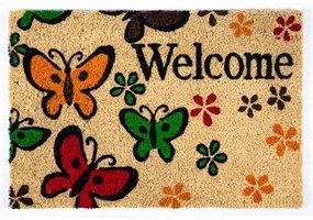 Πατάκι Εισόδου Ruco Print 400 Welcome Butterfly 40X60cm Beige-Multi Sdim 40Χ60