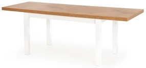 Τραπέζι Houston 559, Lancelot δρυς, Άσπρο, 76x80x140cm, 56 kg, Επιμήκυνση, Πλαστικοποιημένη μοριοσανίδα, Ξύλο, Ξύλο: Οξιά | Epipla1.gr
