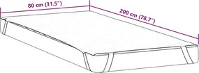 vidaXL Προστατευτικό στρώματος Λευκό 80x200 εκ. Αδιάβροχο