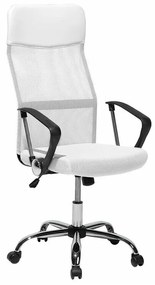 Καρέκλα γραφείου Berwyn 267, Άσπρο, 114x50x49cm, 11 kg, Με μπράτσα, Με ρόδες, Μηχανισμός καρέκλας: Κλίση | Epipla1.gr