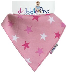 Σαλιάρα-Μπαντάνα 6+ Μηνών Sock Ons Dribble Ons Pink Star
