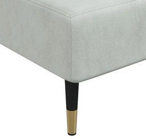 vidaXL Ανάκλιντρο Ανοιχτό Γκρι Βελούδινο