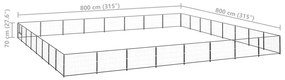 Σπιτάκι Σκύλου Μαύρο 64 μ² Ατσάλινο 3082187