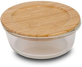 Φαγητοδοχείο Arizona 10-143-220 Φ13,4x5,9cm 400ml Natural-Clear Nava Wood, Glass