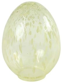 Αυγό Διακοσμητικό 013.803744 Φ11,5x15cm Γυάλινο Yellow