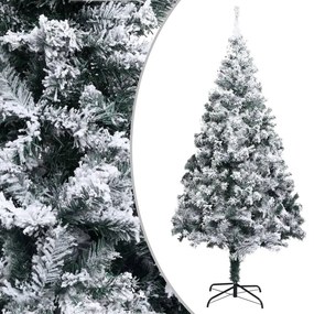 vidaXL Χριστουγεννιάτικο Δέντρο Τεχν. LED/Μπάλες/Χιόνι Πράσινο 400 εκ.