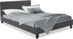 Κρεβάτι Nevil pakoworld 150x200 με ύφασμα χρώμα ανθρακί