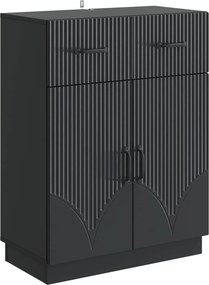 vidaXL Πλαϊνό γραφείο Μαύρο 66 x 34,5 x 87 εκ. Επεξεργασμένο Ξύλο