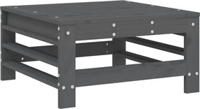 vidaXL Υποπόδιο Κήπου Γκρι από Μασίφ Ξύλο Πεύκου