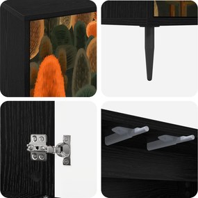 vidaXL Ντουλάπι TV ZAANDAM 102 x 33 x 51 εκ Μαύρη Δρυς