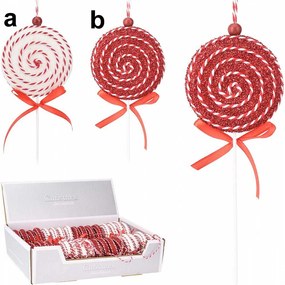 Χριστουγεννιάτικο Στολίδι Γλυφιτζούρι Lollipop 20cm σε 2 σχέδια 241588 (b)