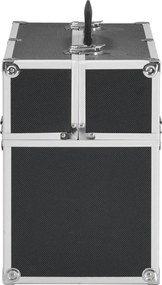 vidaXL Βαλίτσα Μακιγιάζ Μαύρη 38x23x34 εκ. Αλουμινίου