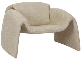 ARMCHAIR LAFORGE  BEIGE FABRIC-METAL FRAME 100x83x66Hcm.