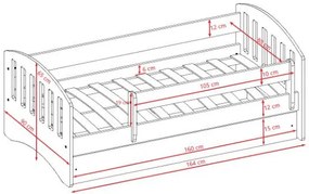 Παιδικό κρεβάτι Classic -Prasino-160 x 80