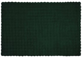 vidaXL Ψεύτικη κουβέρτα από κουνέλι Σκούρο Πράσινο 150 x 220 cm