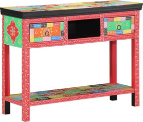 vidaXL Τραπέζι κονσόλας με συρτάρι Πολύχρωμο 100 x 30 x 77 εκ.