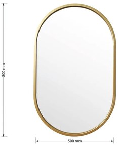 Καθρέπτης Ellipse χρυσό 50x2x80εκ 50x2x80 εκ.