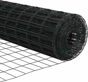 vidaXL Φράχτης Εuro Γκρι 1,2 x 10 m Σίδηρος με επικάλυψη PVC