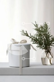 Intra Συλλεκτικό Ξύλινο Παζλ Plywood  4mm - Κουτί δώρου και βιβλία με φυτό σε γλάστρα Σε Ξύλινο Κουτί - Διαστάσεις Puzzle: 10x10 cm – 25 κομμάτια