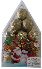 Σετ Χριστουγεννιάτικες μπάλες - 4cm - 12pcs - 023575