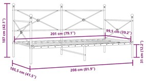 ΚΡΕΒΑΤΙ ΗΜΕΡΑΣ ΧΩΡΙΣ ΣΤΡΩΜΑ ΛΕΥΚΟ 100X200 CM ΑΤΣΑΛΙ 4104684