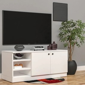 Stewehome Έπιπλο τηλεόρασης με ράφι Λευκό 70x24x10 cm