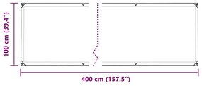 Κάλυμμα φυτών με οπές 1x4 m PVC