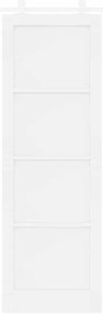 vidaXL Σετ Συρόμενης Πόρτας Λευκό 78 x 232 cm