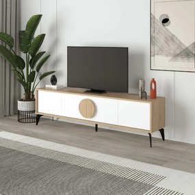 Έπιπλο τηλεόρασης Gora sapphire oak-λευκό 180x35x51εκ
