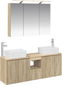 vidaXL Σετ Ντουλαπιών Μπάνιου 4 pcs Sonoma Δρυς Επεξεργασμένο Ξύλο
