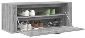 vidaXL Παπουτσοθήκη Επιτοίχια Sonoma Γκρι 100x35x38 εκ. Επεξ. Ξύλο