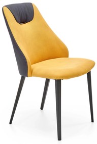 K470 chair mustard/dark grey DIOMMI V-CH-K/470-KR-MUSZTARDOWY/C.POPIEL DIOMMI-60-21267