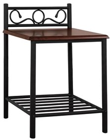 ΚΟΜΟΔΙΝΟ SUZIE HM388 ΑΠΟ ΜΕΤΑΛΛΟ ΚΑΙ ΞΥΛΟ 45x35x48-61 εκ.