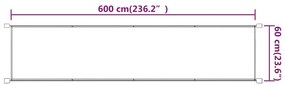 vidaXL Τέντα Κάθετη Τερακότα 60 x 600 εκ. από Ύφασμα Oxford