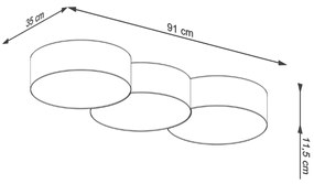 Sollux Φωτιστικό οροφής Circle 6,PVC,6xE27/60w