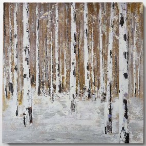 Πίνακας Καμβάς 405HND1128 100x100cm Multi Wallity Τετράγωνοι Wood, Canvas