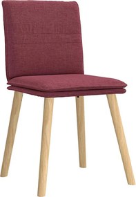 vidaXL Καρέκλες Τραπεζαρίας 4 τεμ. Μπορντό Υφασμάτινες