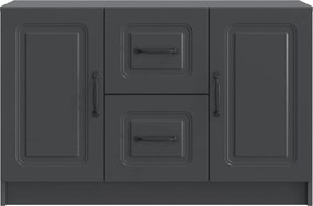 vidaXL Πλαϊνό γραφείο Μαύρο 89 x 34,5 x 57 εκ. Επεξεργασμένο Ξύλο