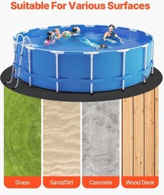 VEVOR 21ft Round Pool Liner Pad for Above Ground Pools Heavy Duty Pool Mat