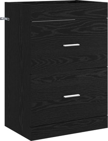 vidaXL Ντουλάπι Κάτω από τον Νιπτήρα Μαύρη Δρυς 56 x 37,5 x 81 εκ