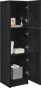vidaXL Highboard Μαύρη Οξυά 31.5 x 32 x 122.5 εκ