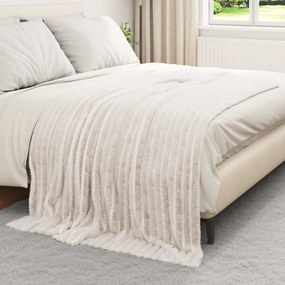 vidaXL Ριχτάρια 6 pcs Κρεμ 200 x 150 cm Μαλλί