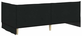 vidaXL Κρεβάτι Γωνίας με κεφαλάρι Μαύρο 100 x 200 cm ύφασμα
