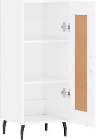 vidaXL Ντουλάπι Γυαλιστερό Λευκό 34,5x34x90 εκ. Επεξεργασμένο Ξύλο